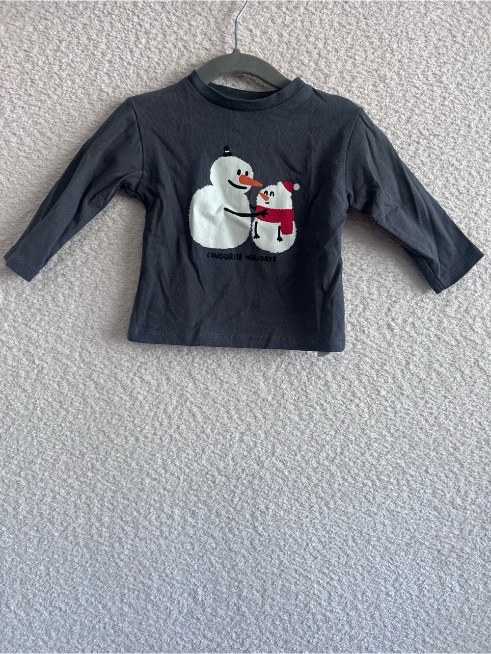 Zara Baby Favorite Holidays Snowman Long Sleeve Shirt Size 6-9 Months